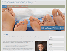 Tablet Screenshot of derochefootcare.com